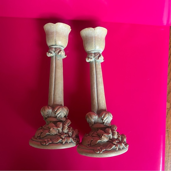 Vintage Rose Candle Holders - Picture 3 of 3